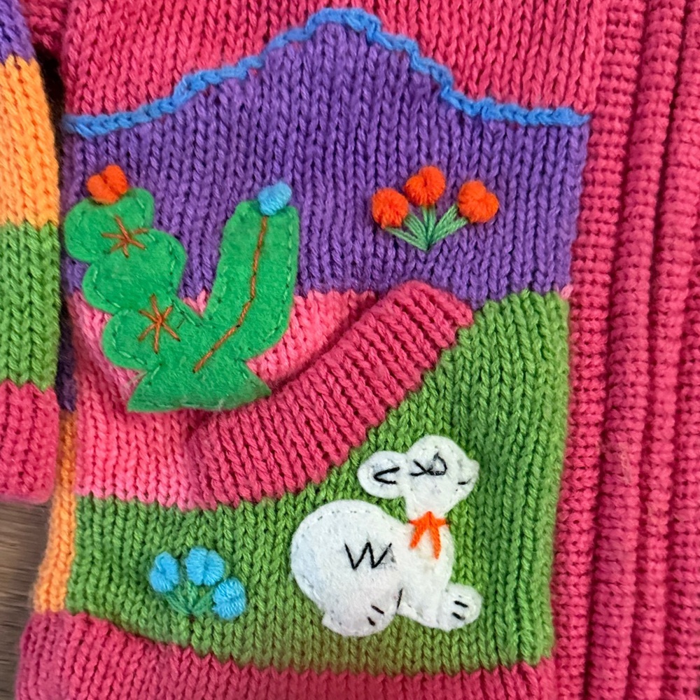 Colorful patchwork Kids' Hooded Sweater - Picture 2 of 5
